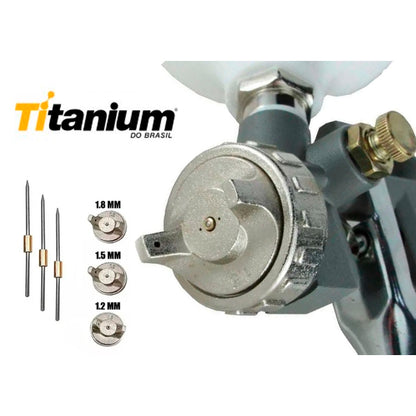KIT PISTOLA PINTURA POR GRAVIDADE TITANIUM