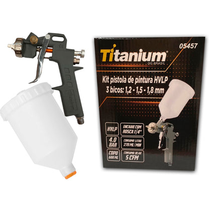 KIT PISTOLA PINTURA POR GRAVIDADE TITANIUM