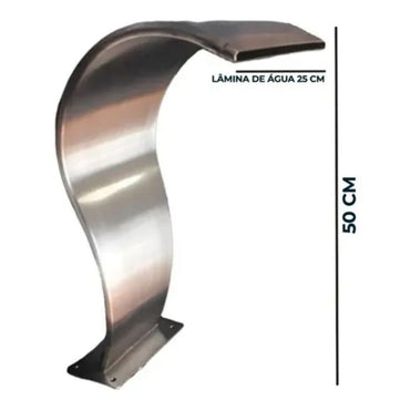 Cascata Para Piscina 50X25CM Aço Inox Naja Baby Bortonio