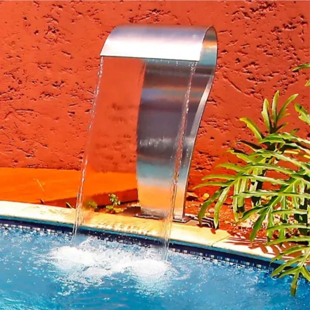 Cascata Para Piscina 60X26CM Aço Inox Naja CS60-Jr Bortonio