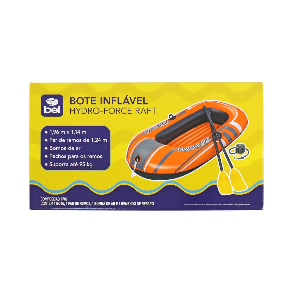 Bote Inflável Hydro Force Com Remo E Bomba De Ar Belfix