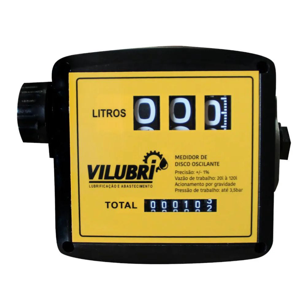 MEDIDOR MECANICO P/ OLEO DIESEL ATE 120L/MIN 3DIG VILUBRI