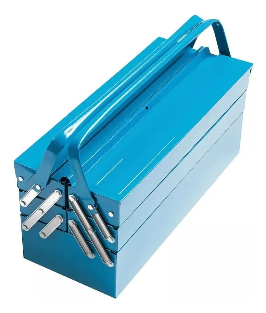 Caixa Ferramenta Azul Sanfonada com 3 Gavetas Tramontina