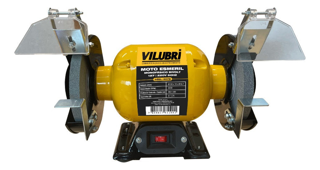 Moto Esmeril Monofásico 60Hz 360W Bivolt 127V/220V - Vilubri