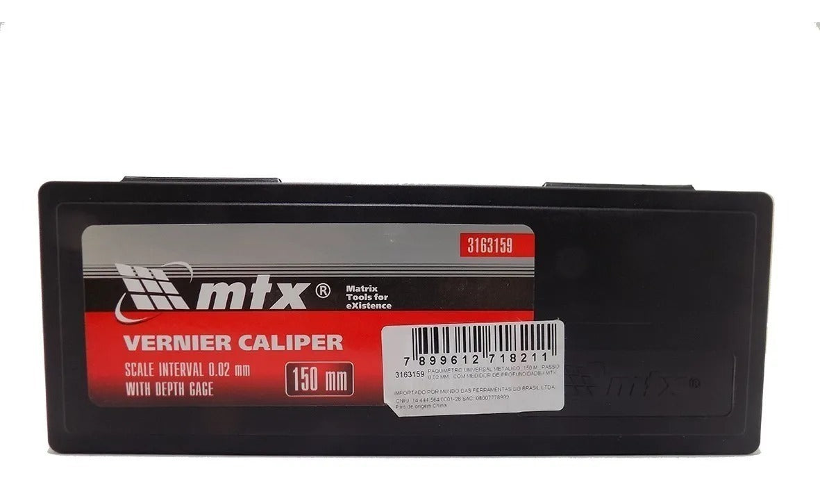 PAQUIMETRO UNIVERSAL METALICO 150M PASSO 1,02MM COM MEDIDOR