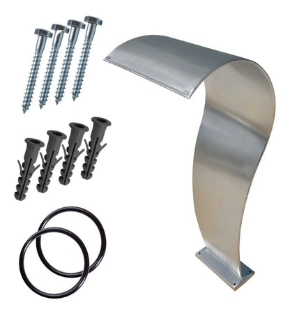 Cascata Para Piscina Aço Inox Naja 70X38CM - Média Bortonio
