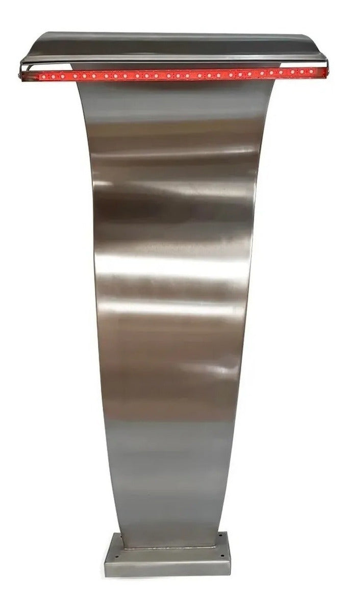 Cascata para Piscina 100X50CM Aço Inox Naja Grande - LED - Bortonio