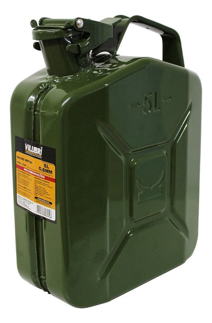 Galão Tanque De Metal 5 Litros Para Gasolina 1746 Vilubri