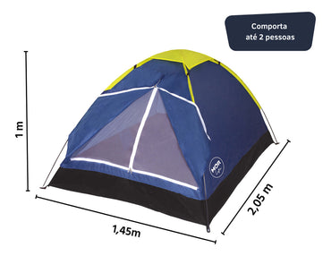 Barraca De Camping 2 Pessoas Verde Impermeável C/ Bolsa Mor