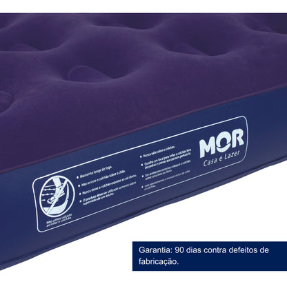 Colchão Inflável Casal Multiuso com Bomba Embutida - Mor