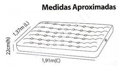 Colchão Inflável Casal Multiuso com Bomba Embutida - Mor