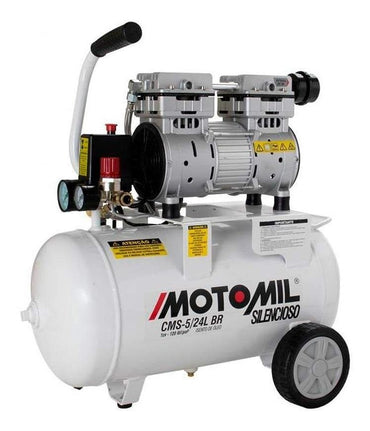 Compressor Silencioso 120PSI 220V Branco CMS-5/24 Moto Mil