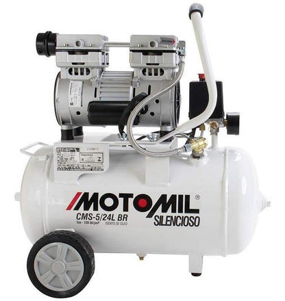 Compressor Silencioso 120PSI 220V Branco CMS-5/24 Moto Mil