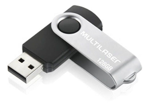 Pendrive Twist 128GB Preto - USB Leitura 10MB/S Multilaser