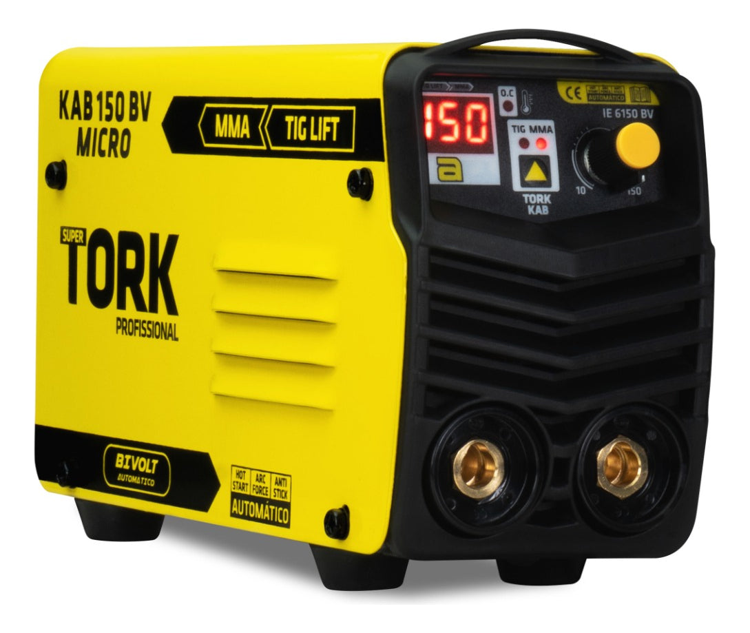 Inversora de Solda MMA/TIG/LIFT - Bivolt - 150Amperes Tork