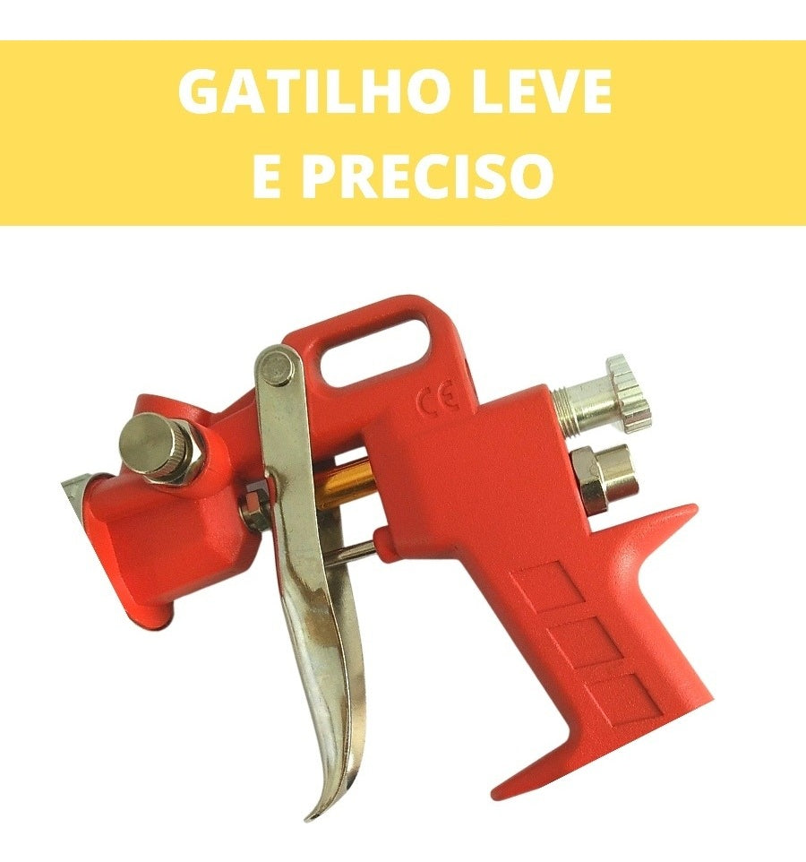 Pistola De Pintura Pneumática 600ml Ch Hg-40 Red Chiaperini
