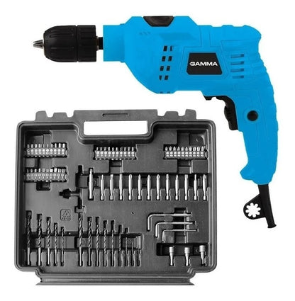 Furadeira Impacto Maleta E Kit Acessórios Gamma G1905k 127v