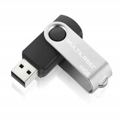 Pendrive Twist 16GB - 32GB - 64GB - 128gb Preto Multilaser