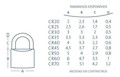 Cadeado CR60 Papaiz