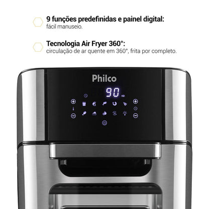 Air Fryer Oven Philco 12L 1800W 4 em 1 - 127V PFR2200