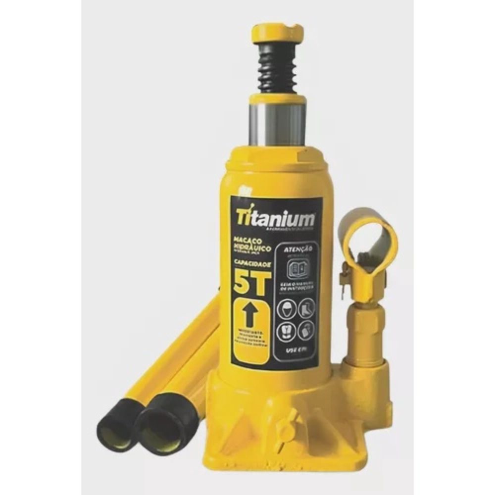 Macaco Hidráulico Tipo Garrafa 5 Tonelada 7425 Titanium