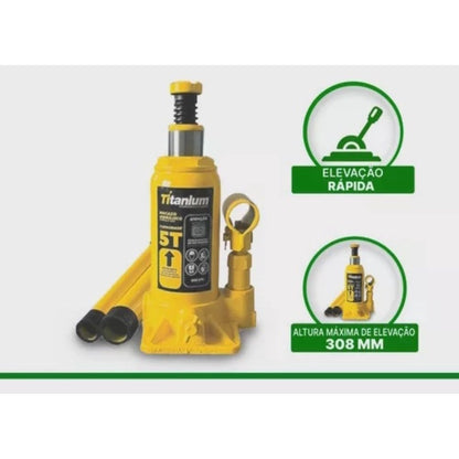 Macaco Hidráulico Tipo Garrafa 5 Tonelada 7425 Titanium