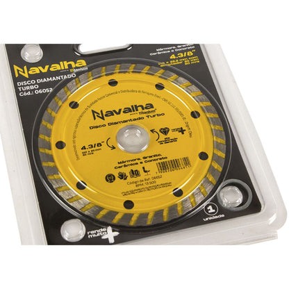 06052 DISCO DIAMANTADO NAVALHA TURBO 4.3/8.POL X 110MM