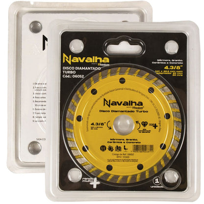 06052 DISCO DIAMANTADO NAVALHA TURBO 4.3/8.POL X 110MM