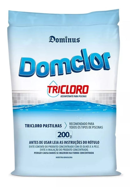 Pastilha Tablete Cloro Piscina Tricloro 200gr Domclor