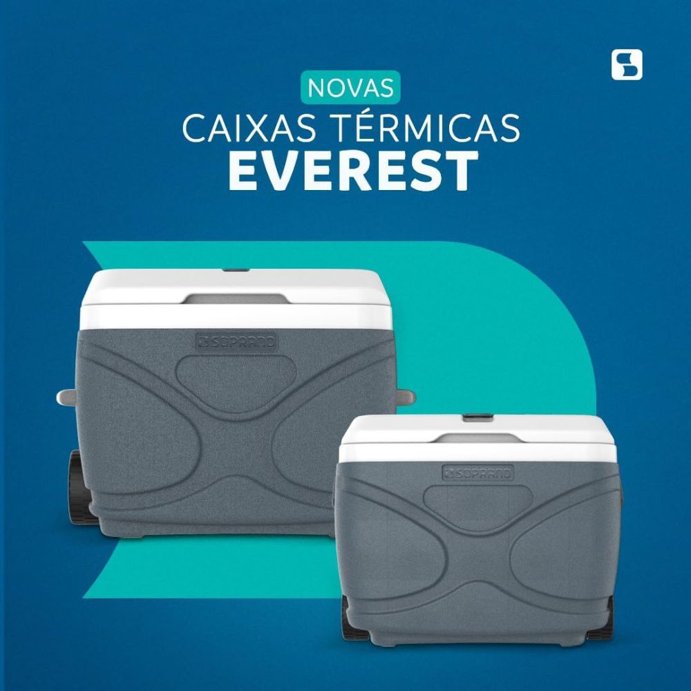 Caixa Térmica Everest 30L Cinza Soprano