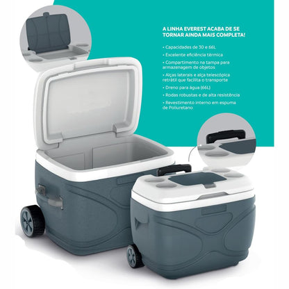 Caixa Térmica Everest 30L Cinza Soprano