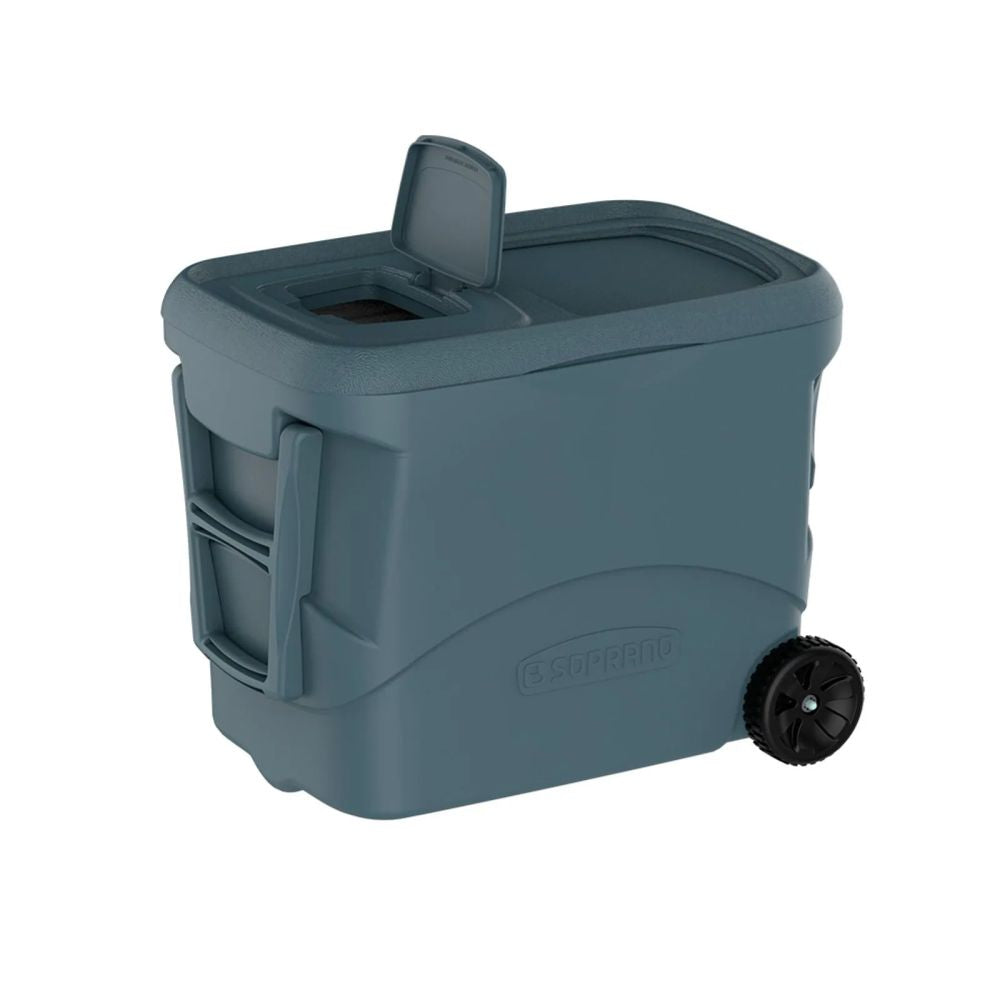 Caixa Termica C/Rodas 50l Cinza Escuro Soprano
