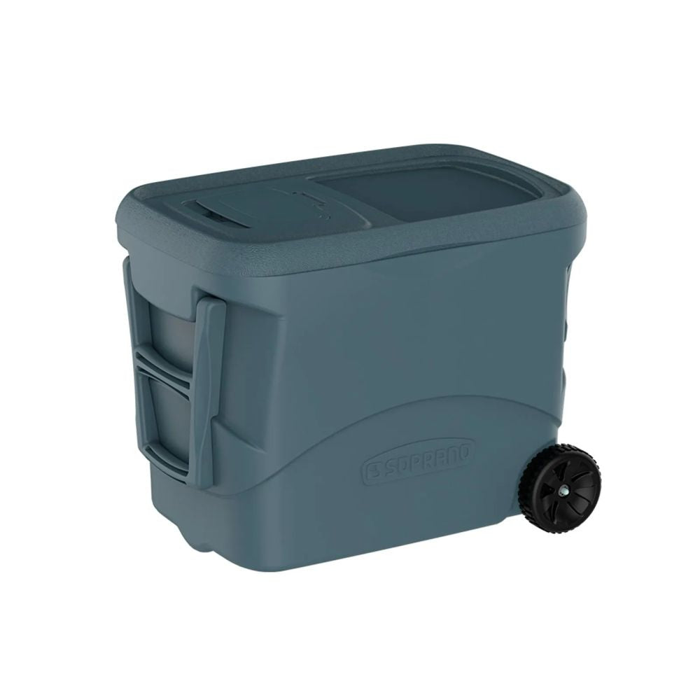 Caixa Termica C/Rodas 50l Cinza Escuro Soprano