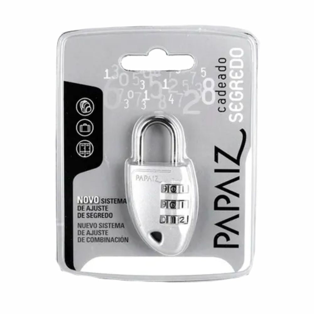 Cadeado Com Segredo Cs23 30mm Prata Papaiz
