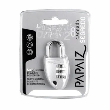 Cadeado Com Segredo Cs23 30mm Prata Papaiz