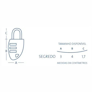 Cadeado Com Segredo Cs23 30mm Preto Papaiz
