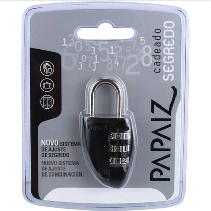 Cadeado Com Segredo Cs23 30mm Preto Papaiz