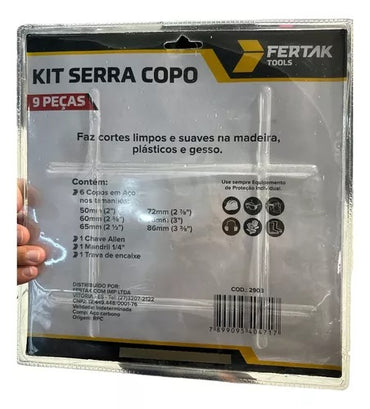 Serra Copo Jogo com 9 Peças Fertak