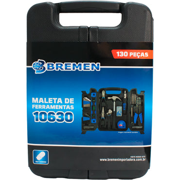 Kit Ferramentas 130 Peças com Maleta 10630 Bremen