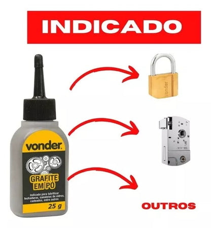 Grafite em Pó 25 Gramas Vonder