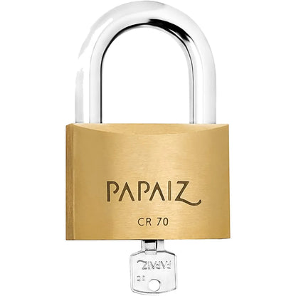 Cadeado Papaiz Cr 70 Mm Reforçado Seguro Portão C/ 2 Chaves