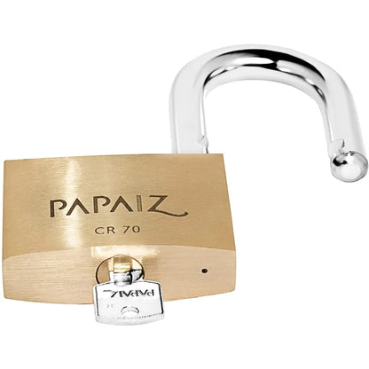Cadeado Papaiz Cr 70 Mm Reforçado Seguro Portão C/ 2 Chaves
