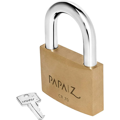 Cadeado Papaiz Cr 70 Mm Reforçado Seguro Portão C/ 2 Chaves