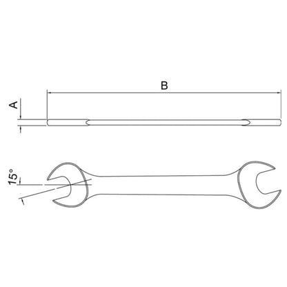 Chave fixa 1/2x9/16" 44620102 Tramontina
