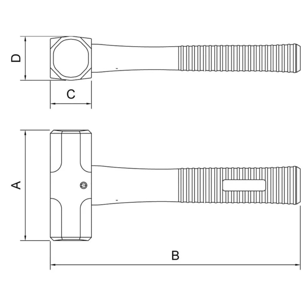 Marreta Oitavada Cabo Fibra Alma Aço 1.500g Tramontina PRO