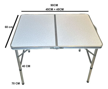 Mesa Piquenique Dobrável 90x60cm Alumínio 07679 Titanium
