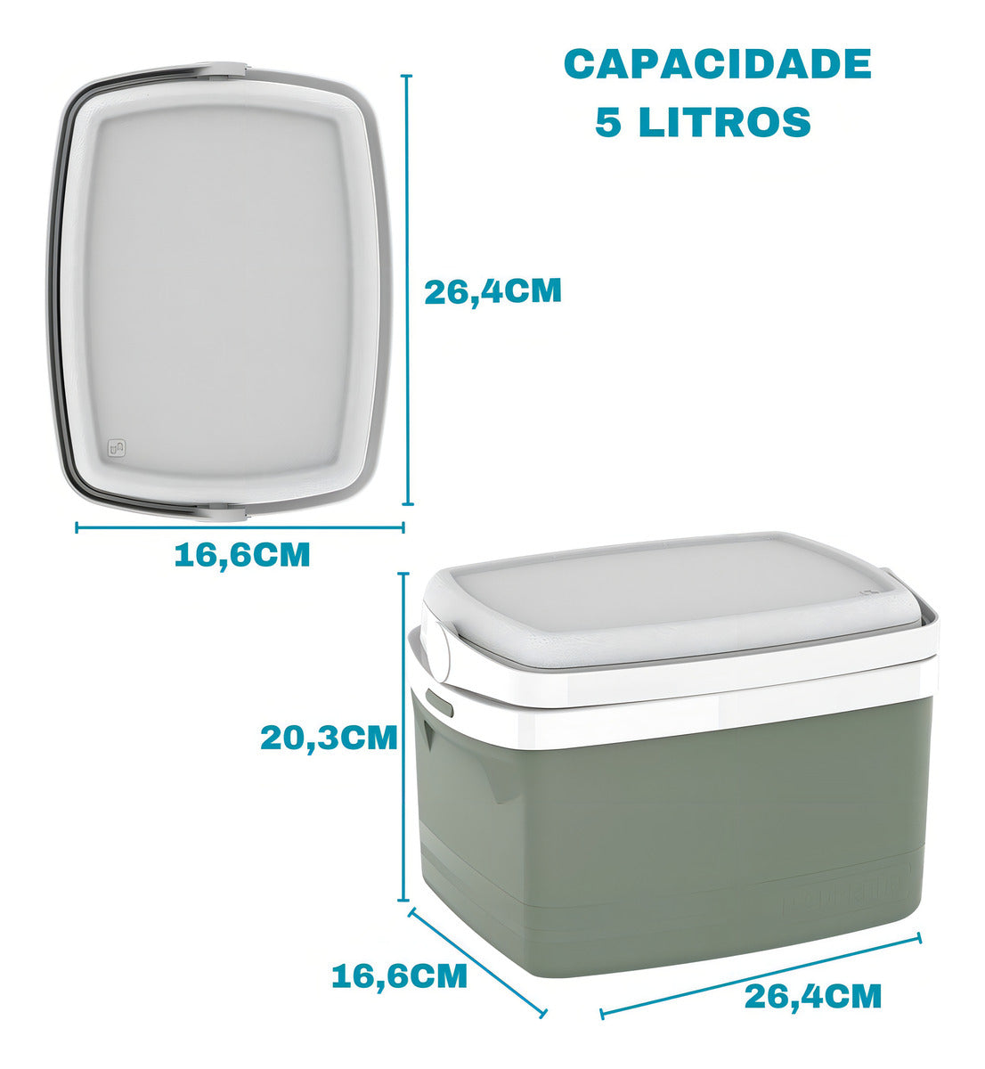 CAIXA TERMICA 5L FIG GREEN SOPRANO