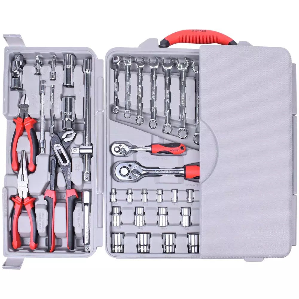 Kit Maleta De Ferramentas Jogo 110 Peças Worker