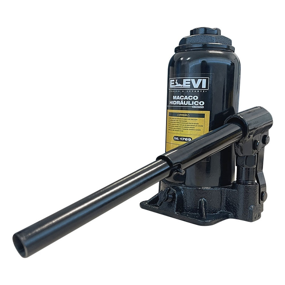 Macaco Hidráulico Garrafa PRO - 10 Toneladas 1769 Elevi