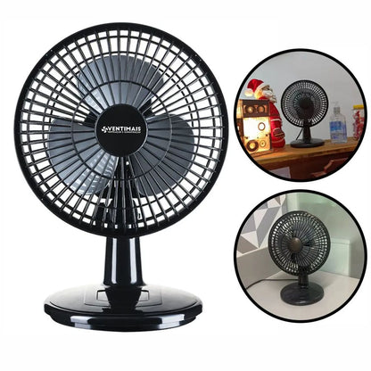 Ventilador Mini Turbo 20cm Preto/Prata 220V Ventimais 70057